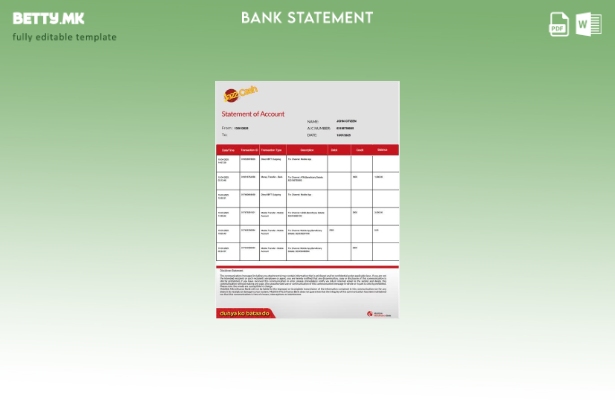 Модерен стил Пакистан Mobilink Microfinance извод од банкарски шаблон за збор ве